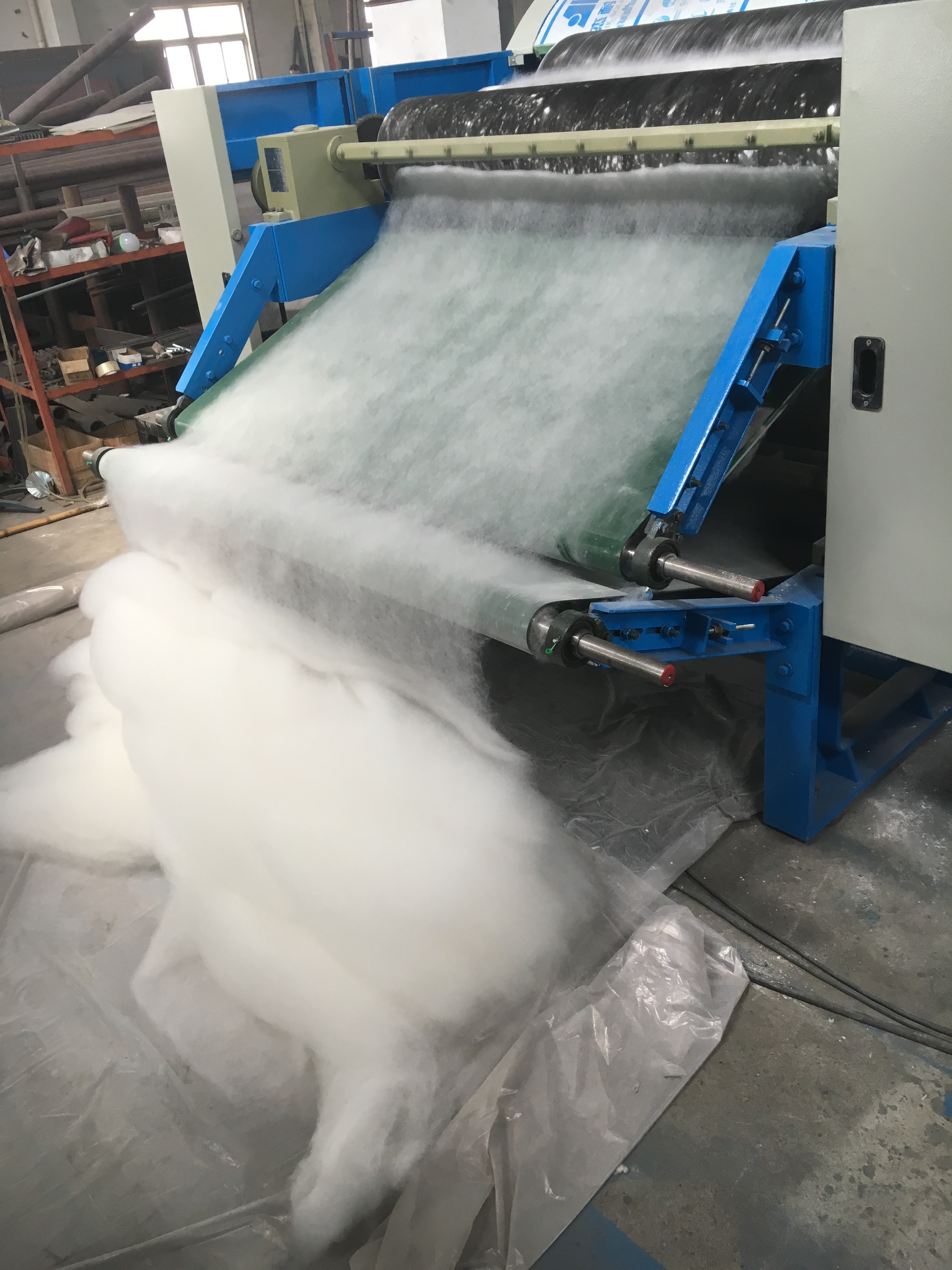 Automatische HAUSTIER Faser-Textilkarde für den verbundenen/Chemikalie Spray - verpfändete
